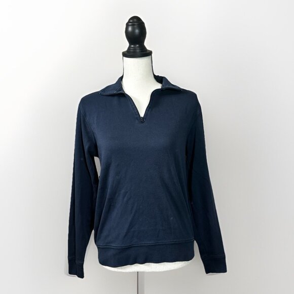 Vineyard Vines Sweatshirt Women’s Size XS Navy Blue Quarter Zip Collar - Picture 1 of 13